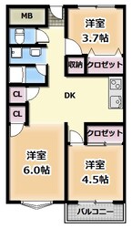 ウエストプラザの物件間取画像